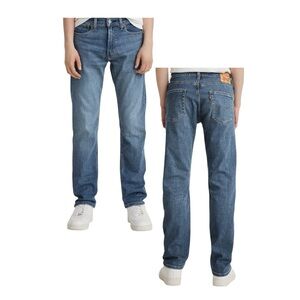 Levi's Man’s 505 Regular Fit Straight Leg, Stretch Blue Jeans Size W38 L29